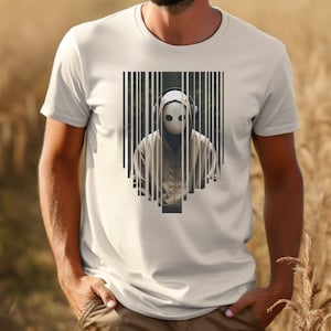 graphic headphones guy tee, unisex shirt of headphones, tshirt for dj, street shirt for man and woman with graphic of man wearing headphones