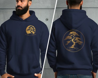 Chemise à capuche bonsaï, sweat à capuche graphique, chemise pour amoureux des bonsaïs, capuche graphique pull-over bonsaï, capuche graphique bonsaï du japon