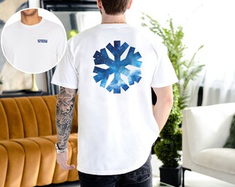 Snowflake Shirt, Winter Wonderland Tee, Unique Ice Crystal Design Top, frost lover shirt, ice t-shirt, Snow Lover's Shirt, gift for her him
