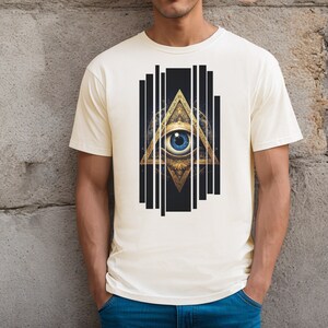 Illuminati t-shirt, unisex Illuminati graphic shirt, graphic eye shirt gift for her him, pyramid Tee Illuminati lover gift, conspiracy shirt