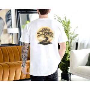 Bonsai tree shirt, bonsai graphic shirt, gift for japan lovers, Japan culture graphic shirt, zen shirt bonsai tree, bonsai tree print shirt