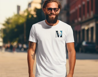 T-shirt graphique Mercury, chemise design planète monogramme « M », T-shirt symbole astronomique, haut décontracté pour passionné d'espace, T-shirt astrologie