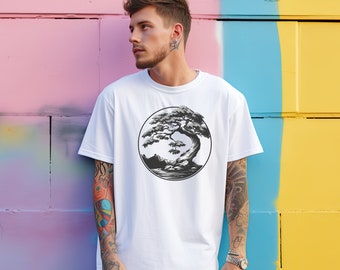bonsai graphic shirt, bonsai tree lover shirt, japanese bonsai tree t-shirt, japan culture lover gift, botanic gift for him her, gardening