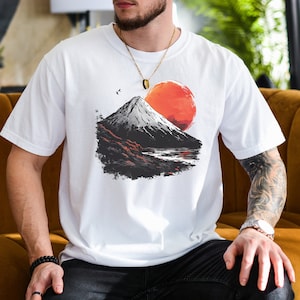 fuji mountain shirt, japanese graphic shirt, mount fuji graphic shirt, fuji japanese tshirt, japanese graphic shirt, japan culture shirt