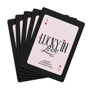 Lucky in Love speelkaarten | Vrijgezellenkaarten personaliseren