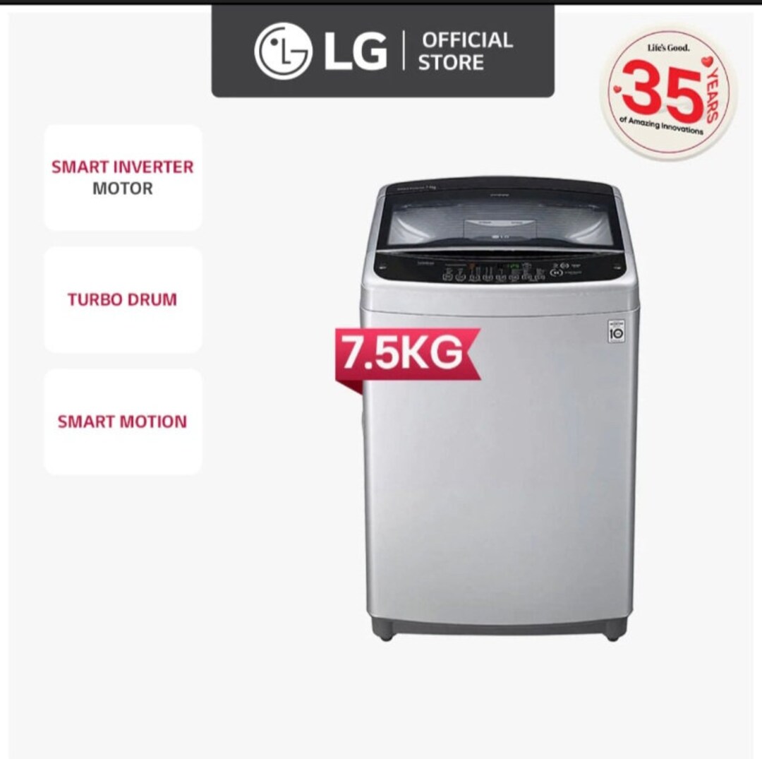 LG Washing Machine Top Load Smart Inverter 7.5kg Wash Capacity Etsy