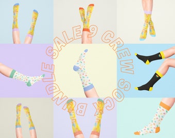 Realistic Sock Mockup Template, Crew Sock Design (PSD)