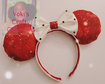 Red sparkles Mouse Ears