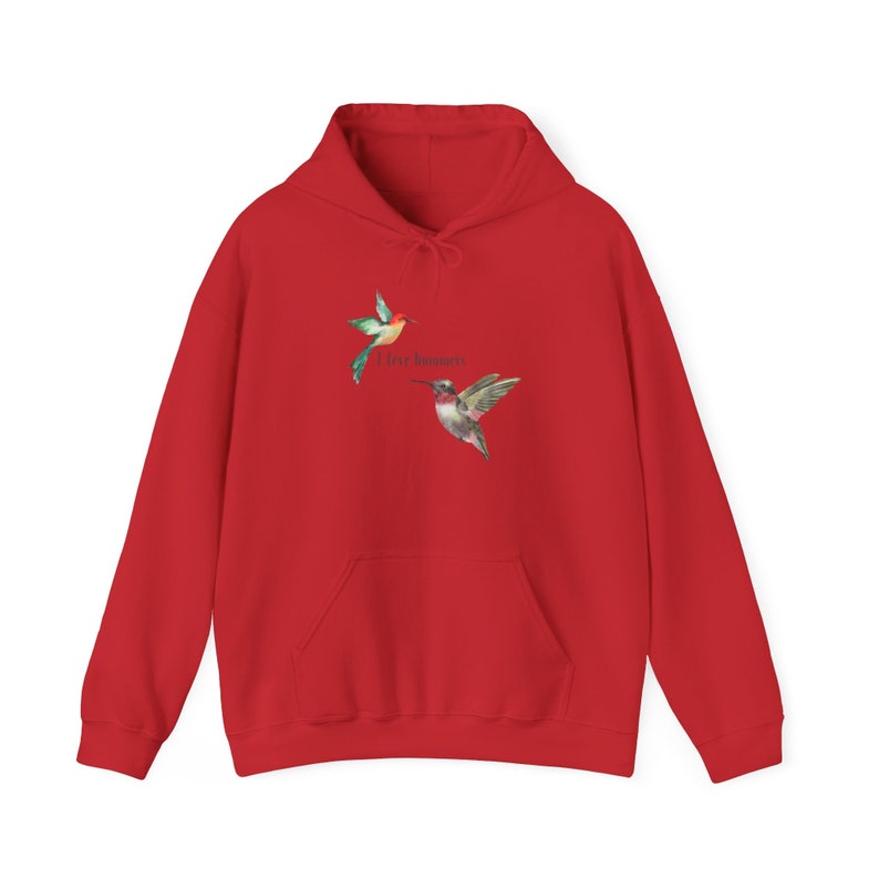 I Love Hummers Sweatshirt Unisex Hooded Sweatshirt Funny Sweatshirt Bird Pun Shirt image 2