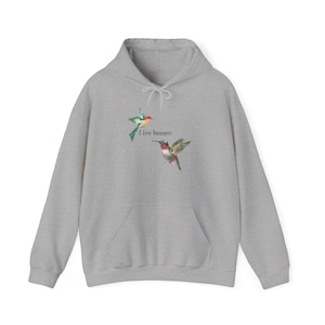 I Love Hummers Sweatshirt Unisex Hooded Sweatshirt Funny Sweatshirt Bird Pun Shirt image 6