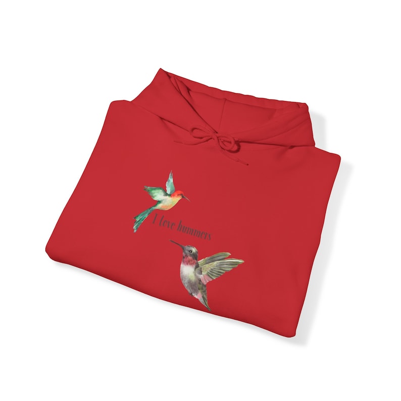 I Love Hummers Sweatshirt Unisex Hooded Sweatshirt Funny Sweatshirt Bird Pun Shirt image 5