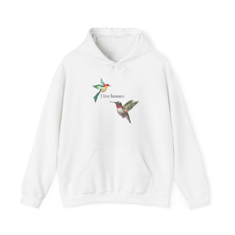 I Love Hummers Sweatshirt Unisex Hooded Sweatshirt Funny Sweatshirt Bird Pun Shirt image 8