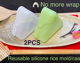 2 moldes de silicona para onigiri: funda reutilizable para arroz de sushi