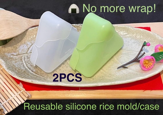2pcs Silicone Onigiri Mold: Reusable Sushi Rice Case