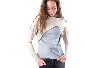 Chic Beige Shoulder Cover - Versatile and Stylish Bolero Shrug, Casual Style Shoulder Cover, Soft Women Bolero, Evening Shrug,