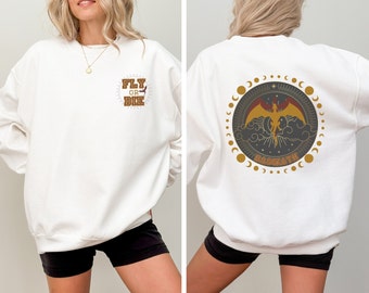 Fourth Wing Inspired Crewneck, T-Shirt, Basgiath War College, Iron Flame Sweater, Dragon Fantasy Pullover