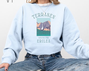 Terrasen National Park Crewneck Sweatshirt, TOG National Park Crewneck, SJM National Park Sweatshirt, 2 variations of Terrasen, Terrasen Tee