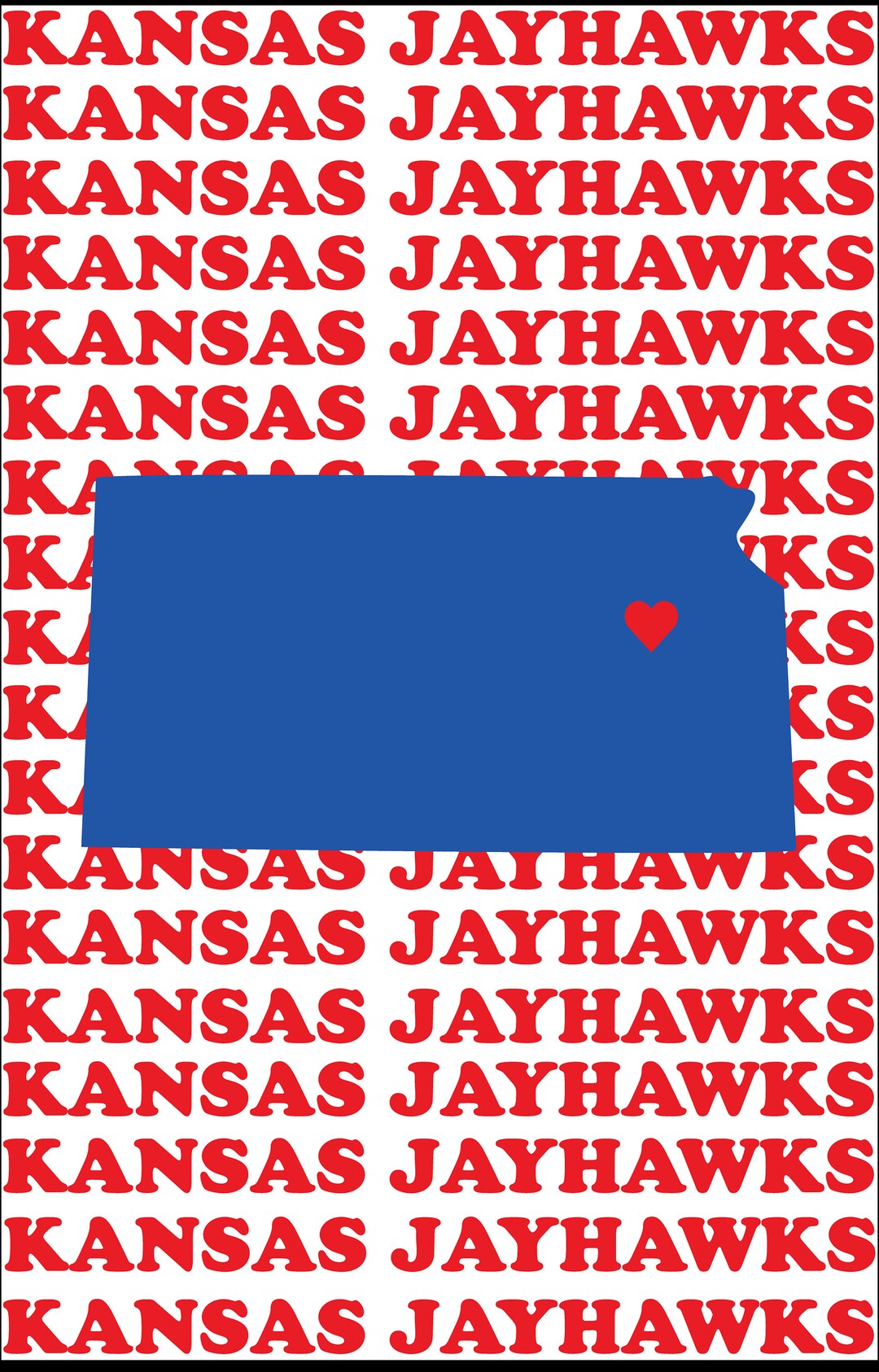 University of Kansas Wall Print Etsy