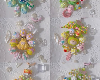 Popmart Bean Hand Painted Beaded Keychain Set #2 | Bag charm | phone charm | Handmade beads | Unique Beads