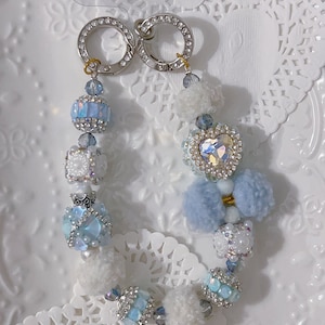 The Frozen Heart hand painted beaded Keychain | Handmade beads | Unique Beads