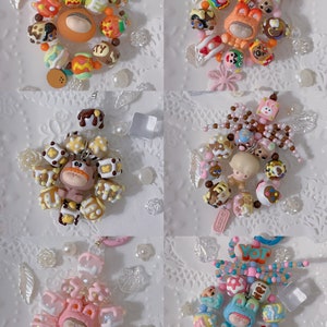 Popmart Bean Hand Painted Beaded Keychain | Bag charm | phone charm | Handmade beads | Unique Beads