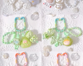 Popmart Beans Hand Painted Beaded Keychain Decor Set #2 | Bag charm | phone charm | Handmade beads | Unique Beads