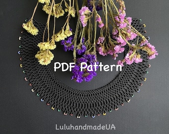 Ukrainische Sylianka Halsketten Anleitung, Perlenhalsband Muster (PDF)