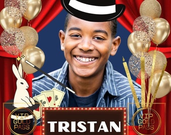 Insignia de fiesta de invitados VIP de fiesta de cumpleaños mágica