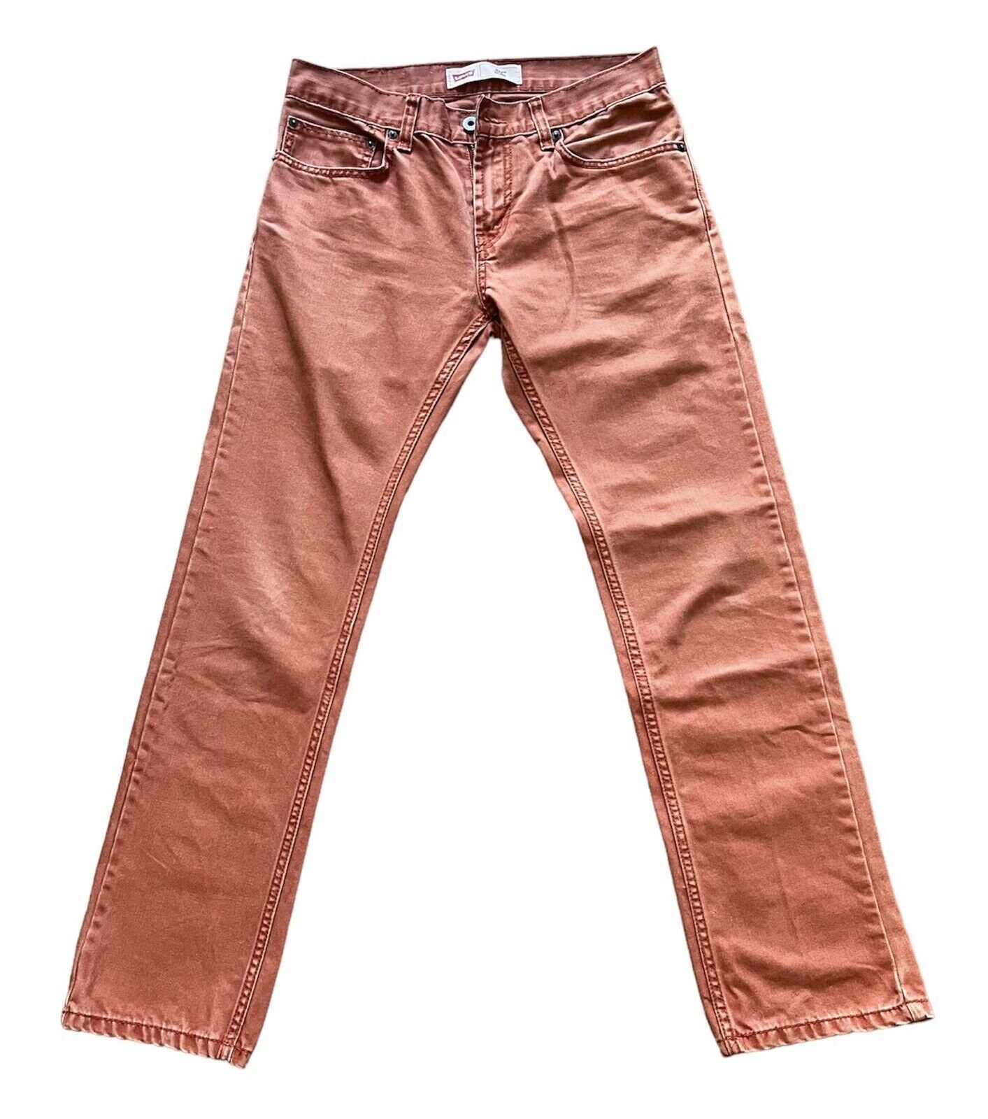 Levis 511 Slim Youth Burnt Orange Jeans Size 16 REG 28W 28L Etsy