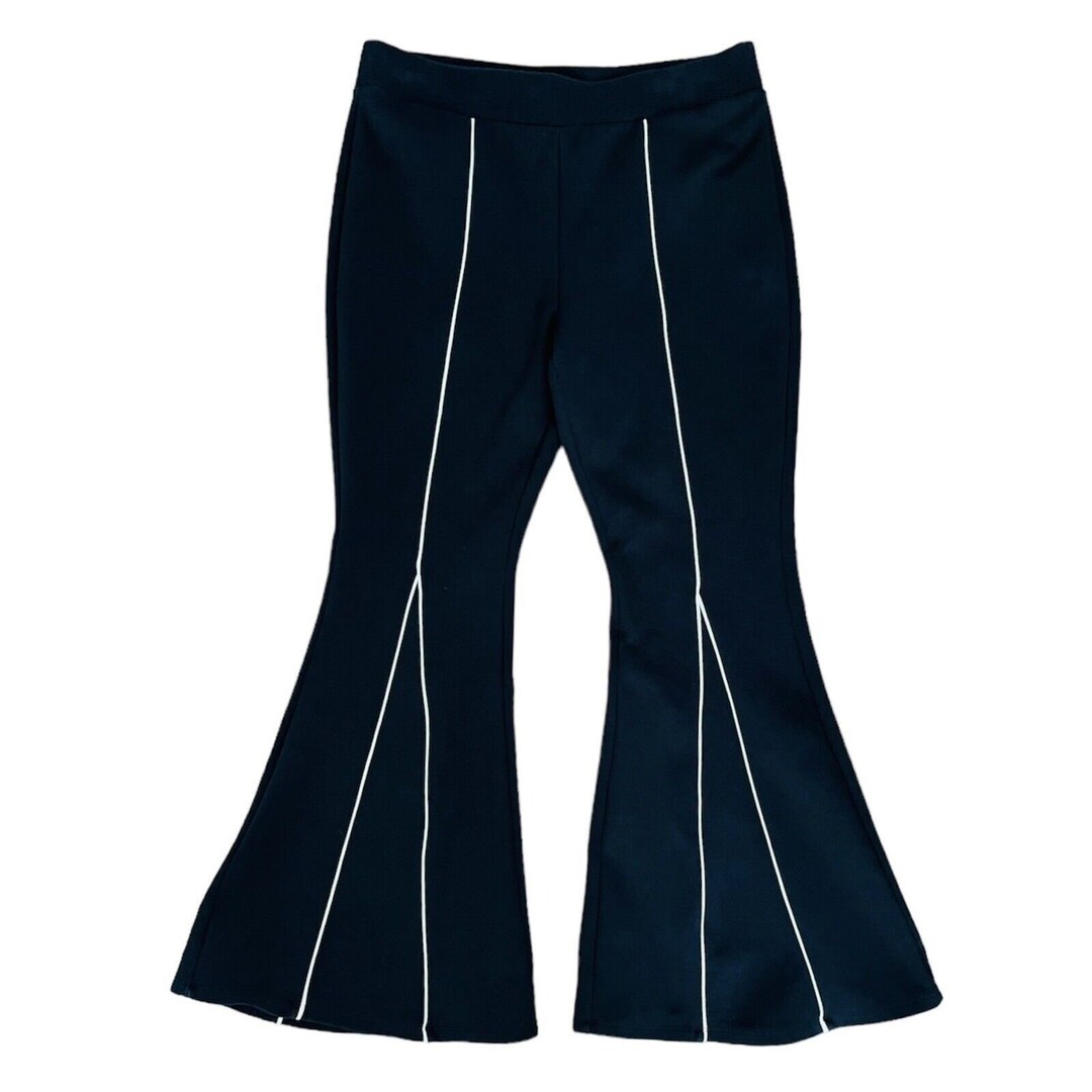 Victor Glemaud Target Womens Pants Knit Black Flare Leg Bell Etsy