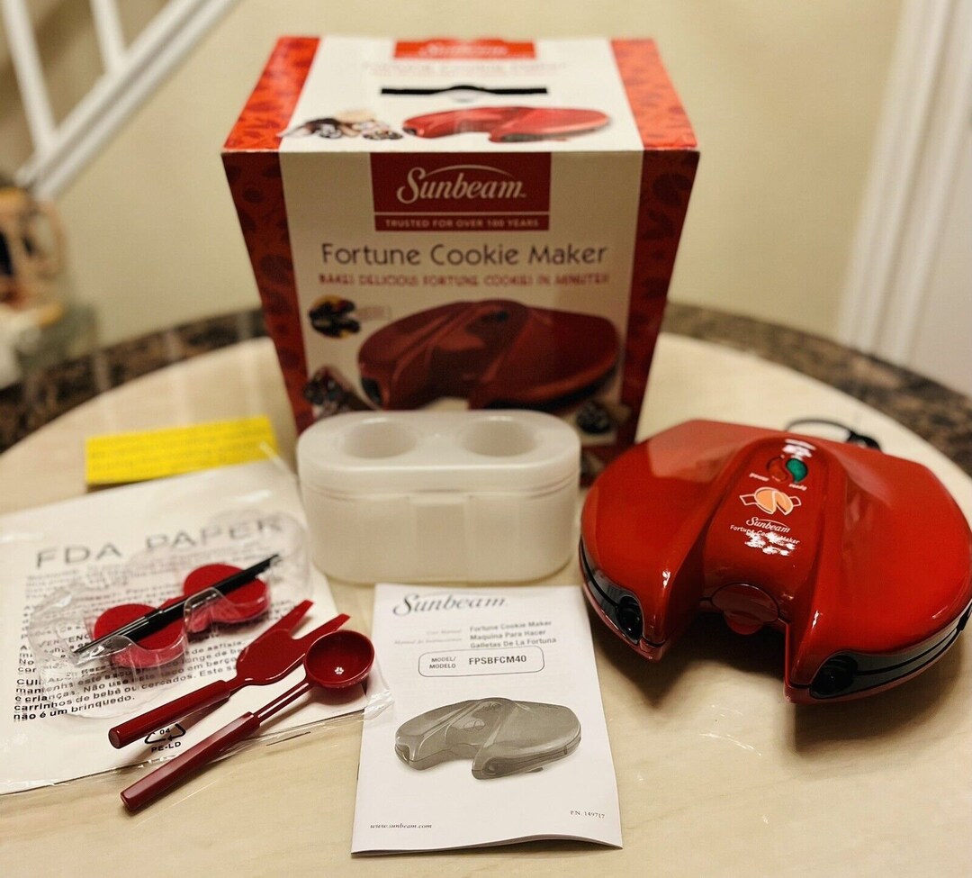 Sunbeam FPSBFCM40 Fortune Cookie Maker Red New in Box Only Etsy