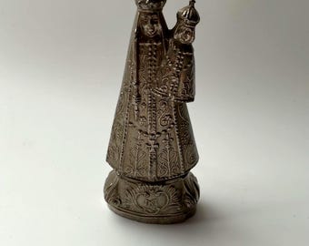 Vintage Our Lady of Scherpenheuvel Spelter Statue, Belgium
