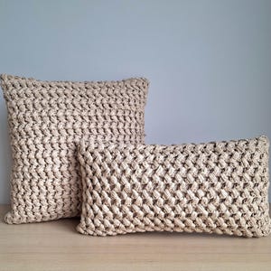 Raffia Throw Pillow, Natural Raffia Yarn Cushion Cover, Rectangular Pillowcase,Raffia Throw Pillow Cover, Square Pillowcase
