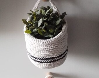 Crochet wall hanging basket, Toy organization,Hanging Basket Toys,Hallway Storage,Boho wall basket, Wall hanging storage, Kids room decor