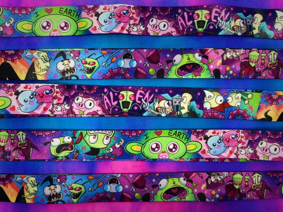 Alien Invader Zim Allover Print Lanyard - Etsy