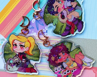 Amphibia Calamity Girl Anne Sasha Marcy Keychains