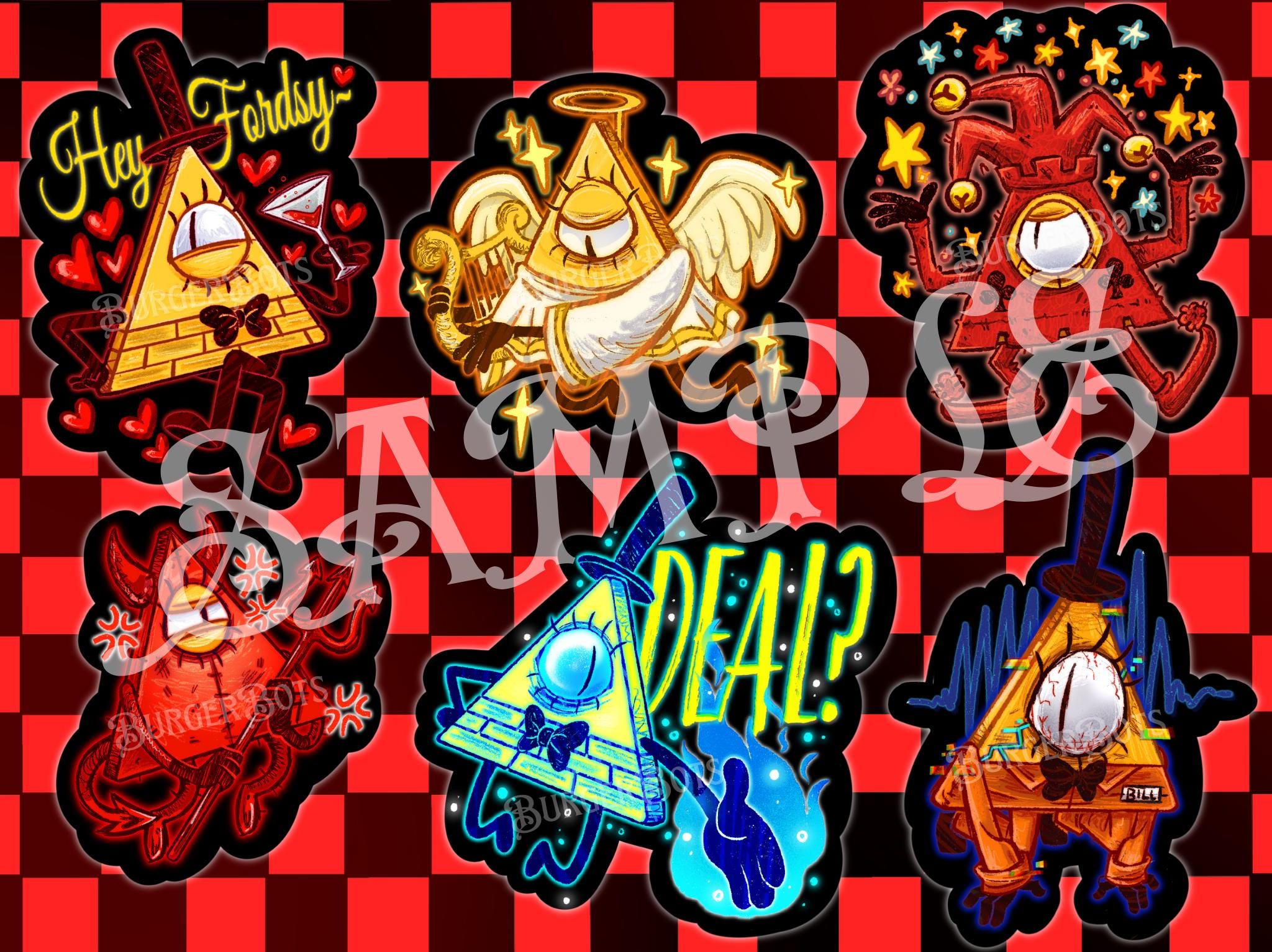 Gravity Falls Bill Cipher Book of Bill Sticker Set - Etsy