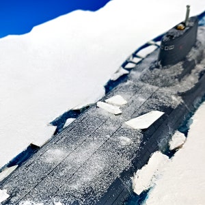 Typhoon Submarine Diorama in the Arctic Immensity