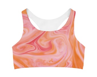 Spring Swirl Sportsbra sin costuras, sujetador deportivo para mujer