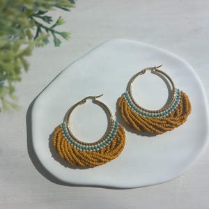 Pendientes de aro con cuentas