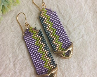 Miyuki Delica Glass Beaded Earrings