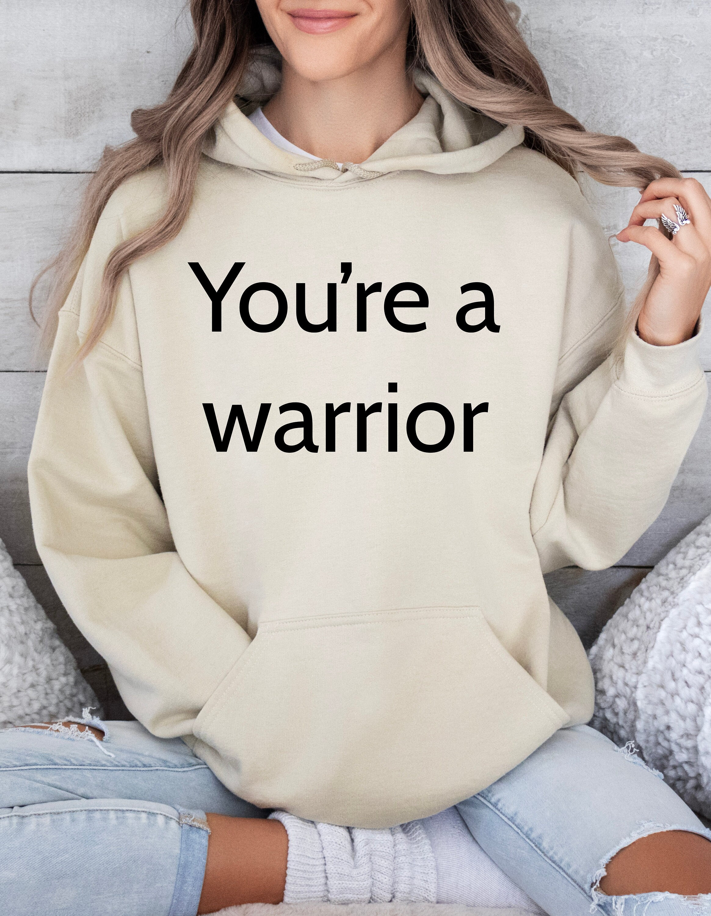 Fashion Eye-Catching Mental Health Hoodie, Inspirational Quote Top, Supportive Depression Awareness, Gift idea