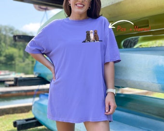 Camiseta personalizada para mascotas, camisa para perros personalizada, camisa personalizada para mascotas a partir de foto de mascota, camisa personalizada para mascotas, camisa con foto de mascota, camisa personalizada con cara de mascota