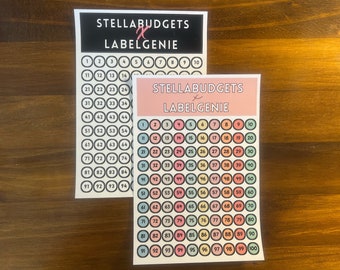Stickers petits chiffres 1 à 100 - 100 Enveloppe Challenge