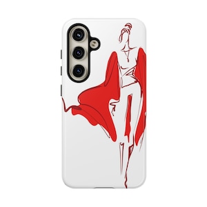 Sorority Delta Phone Case Red White Lady Greek Letter Case Unique DST Phone Cover Stylish Gift for Her