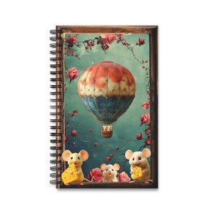 Cuaderno - Mice Paradise #4, Diario en espiral, En blanco, Cuadrícula de puntos, Rayado, Diario del administrador de tareas, 13,x20,5cm / 5,12x8,07in, 160 páginas.