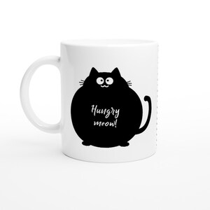 Linda taza de cerámica de gato, taza de café de diseño divertido, taza de té de gatito juguetón, Hogar y vida, Decoración del hogar, idea de regalo felino humorístico, 325 ml-11 oz, gatos