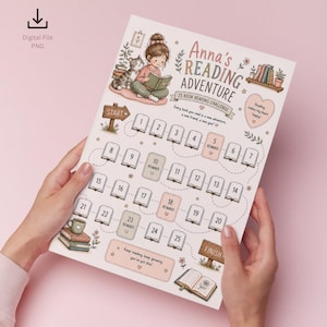 Personalized Reading Challenge for Kids |Summer Reading Journal Printable |Custom Name Book Tracker | Reading Adventure Set Kids Reading Log
