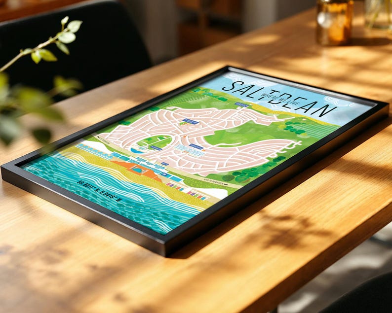 Saltdean Map Saltdean Illustrated Map. East Sussex. Giclee Print - Etsy UK