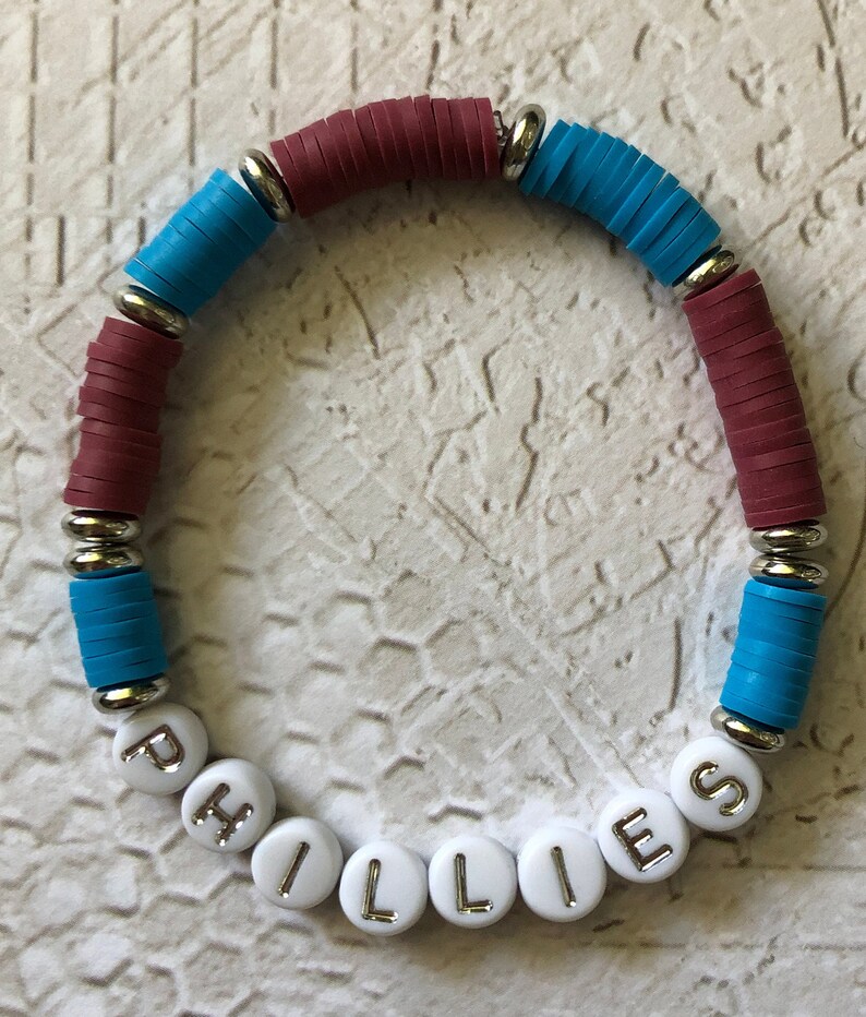 Phillies inspired friendship style bracelet etsy